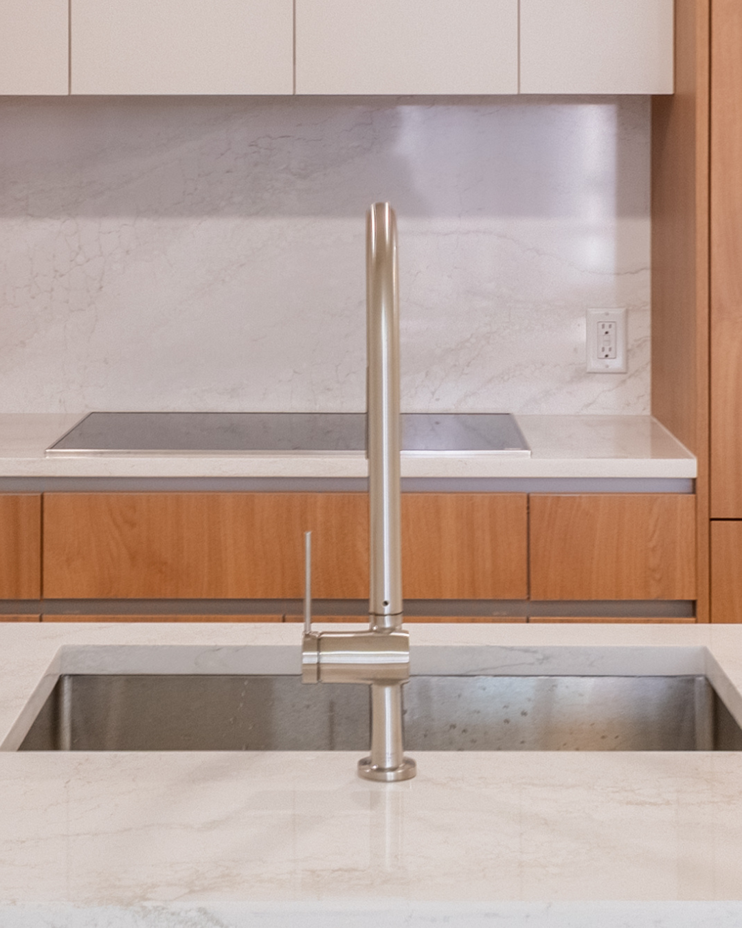 Brushed nickel and chrome fixtures