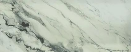 Calacatta Turquoise marble with distinctive turquoise and white veining used for kitchen countertops and backsplash