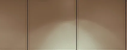 Contemporary matte slim shaker cabinetry in dark walnut and taupe creating sleek modern kitchen aesthetic