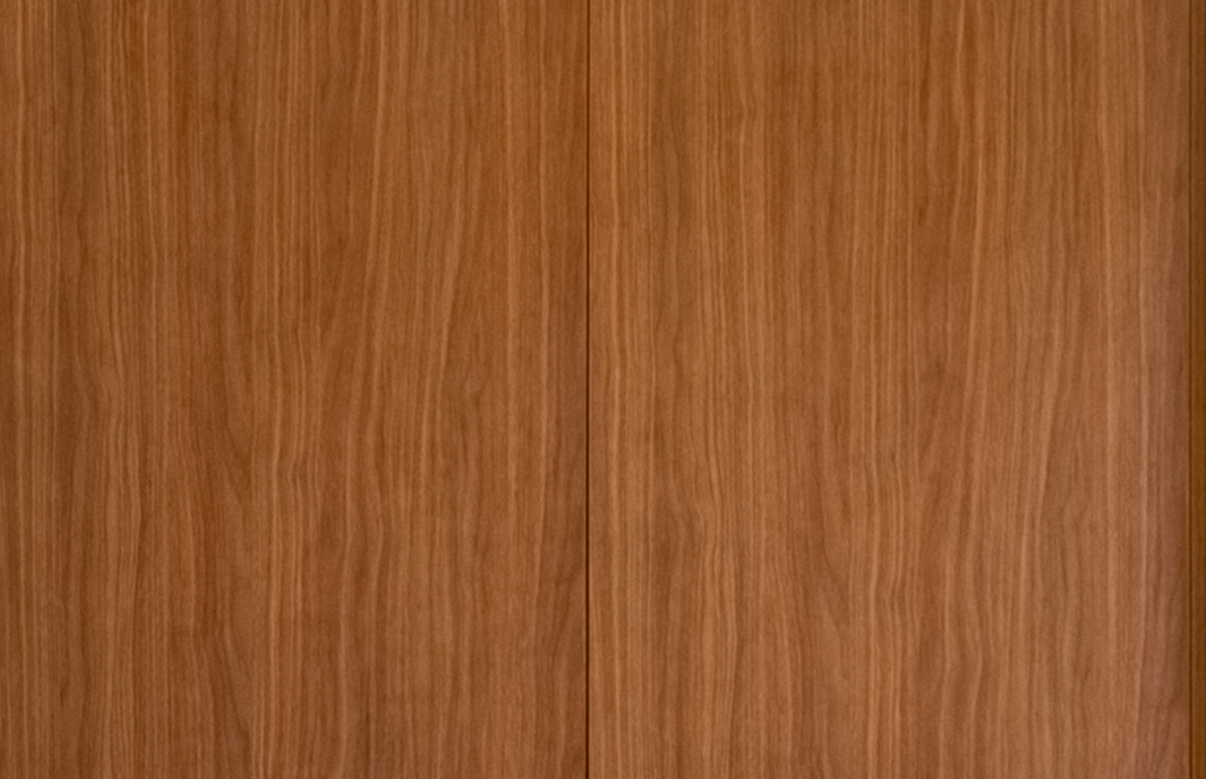 Warm wood cabinetry and millwork