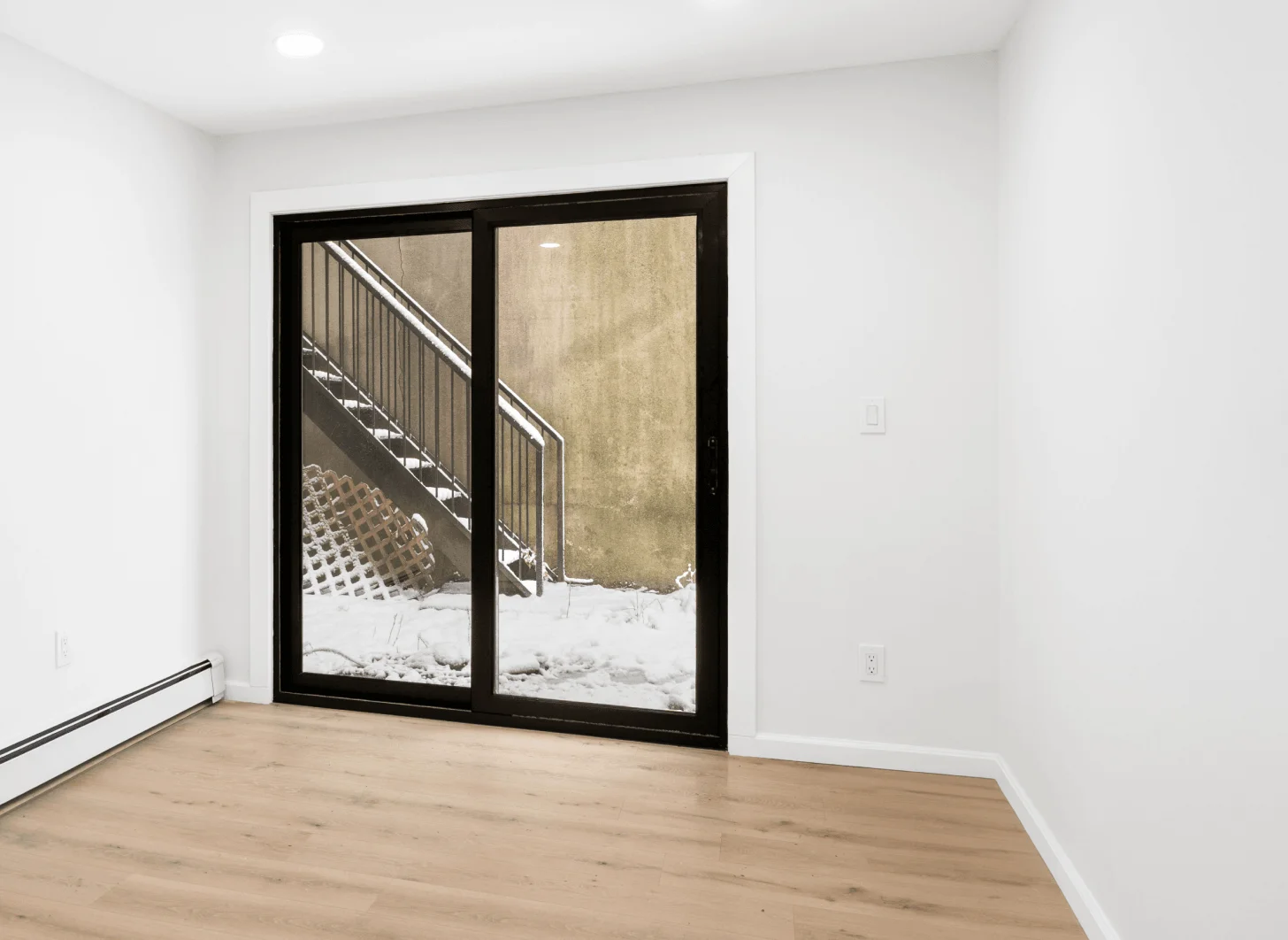 Close-up of renovated Union City sliding door after renovation