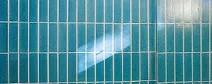 Aqua Marine textured thin brick tile sample used in West Orange bathroom renovation