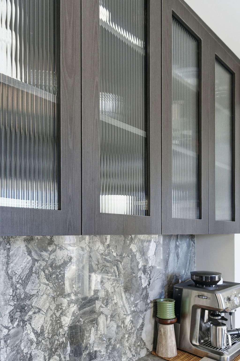 Custom dark wood cabinetry