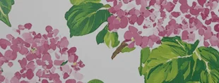 Floral wallpaper and floral subway tile backsplash adding pattern and charm to the Rye Brook renovation