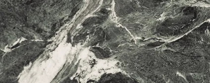 Italian Verde Alpi honed stone slab with deep blue undertones and white veining used in Jersey City kitchen renovation