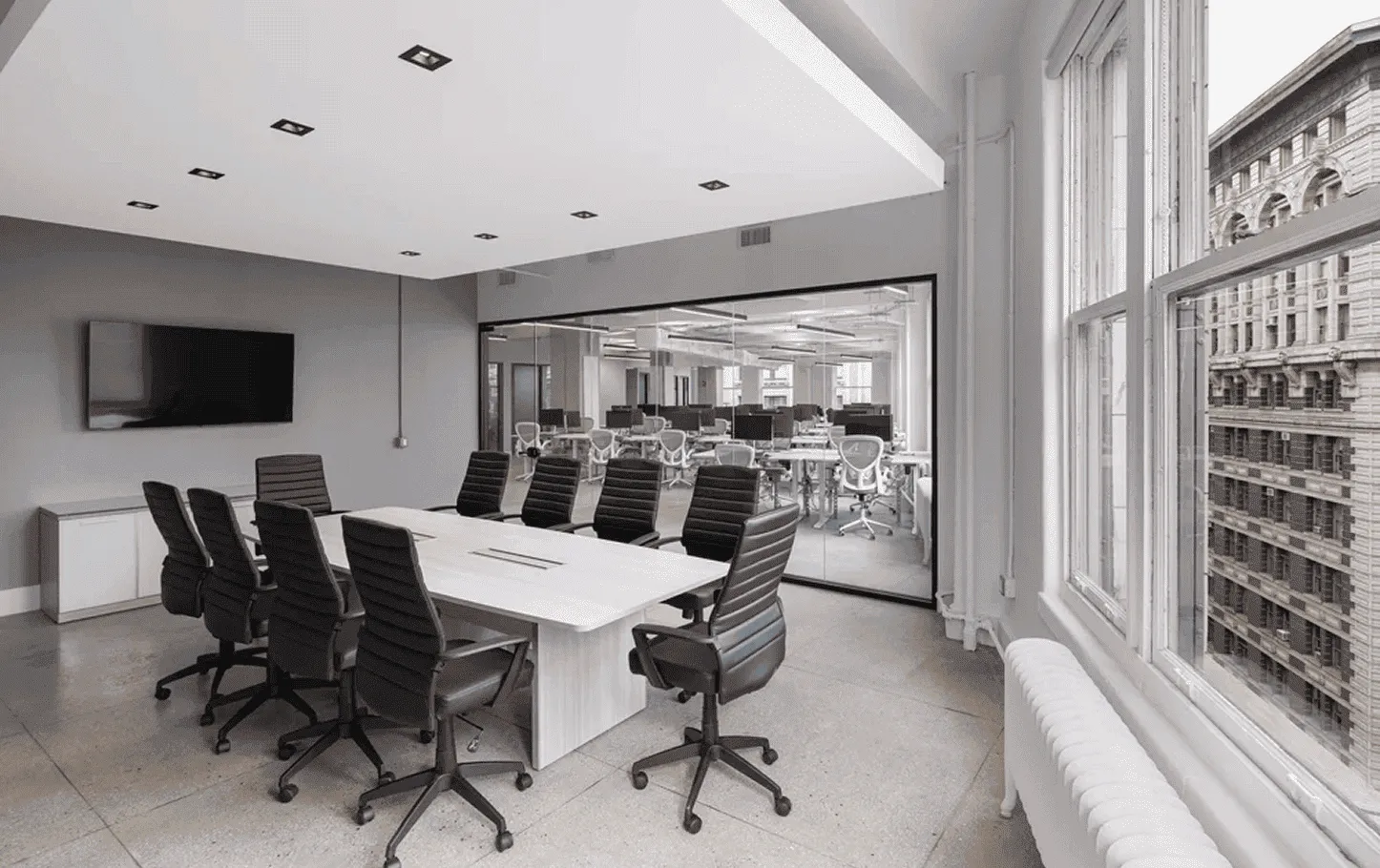 NYC tech office renovation scope of work including conference rooms and meeting spaces