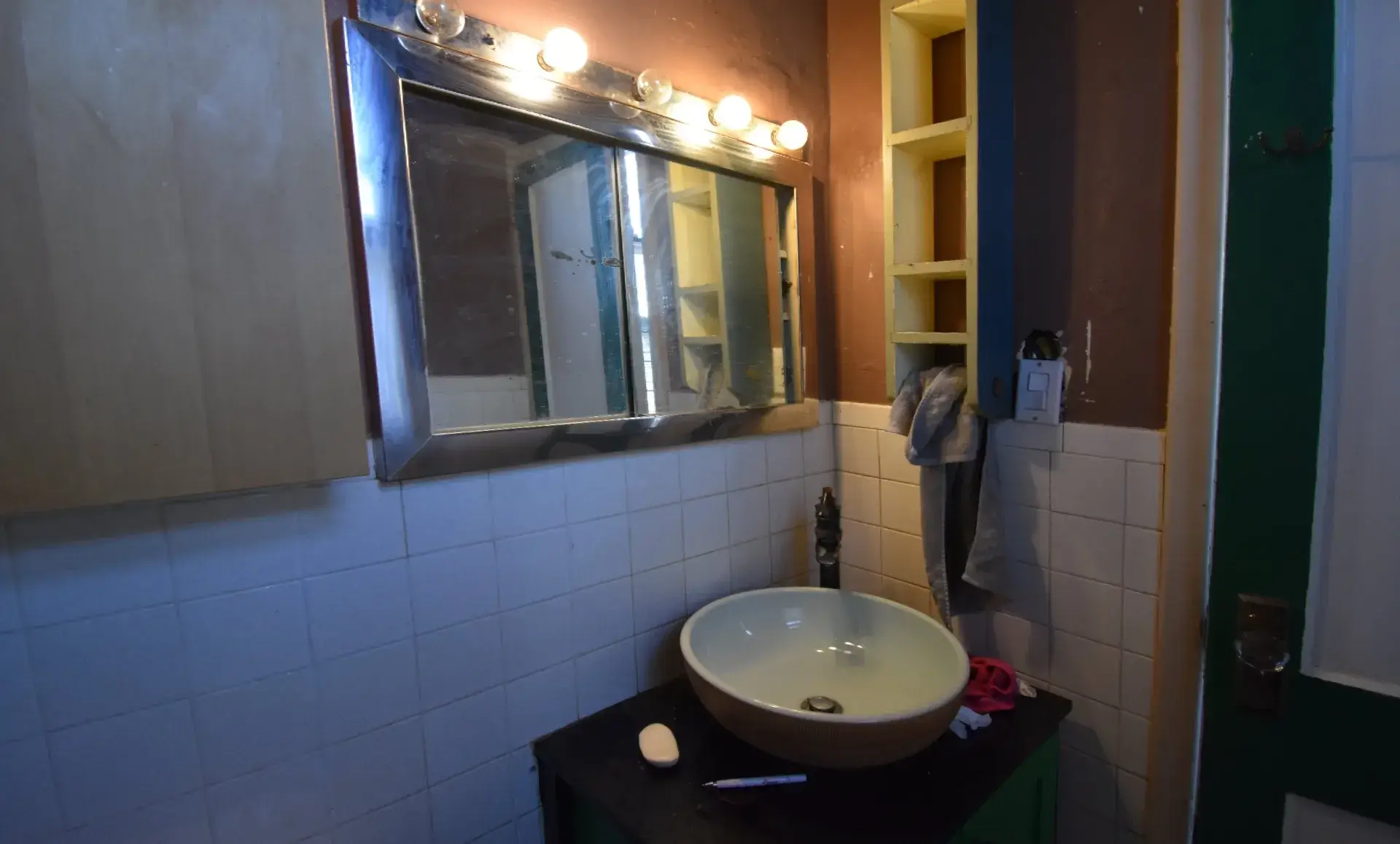 Brooklyn home renovation before photo showing cramped pantry space