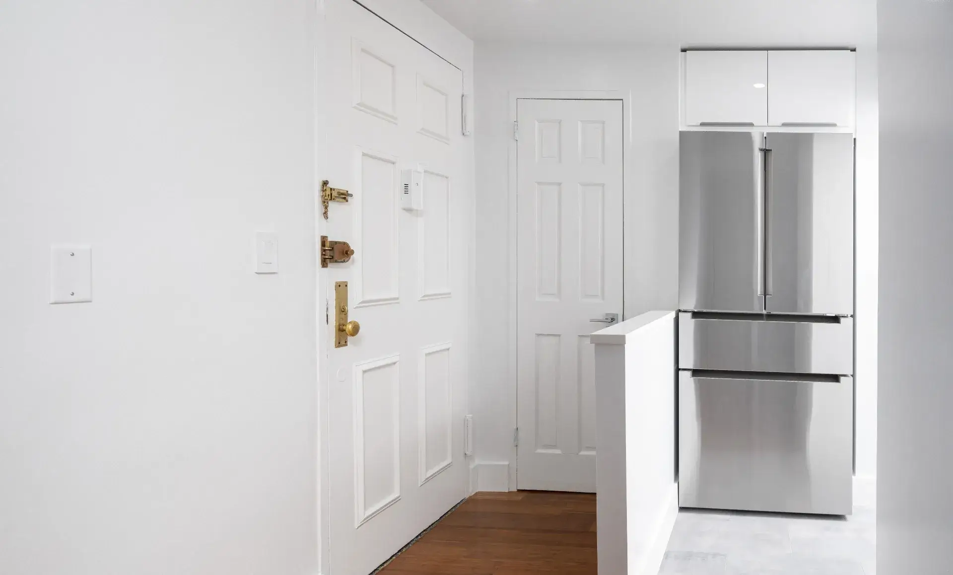 UES apartment after renovation with expanded kitchen and office space