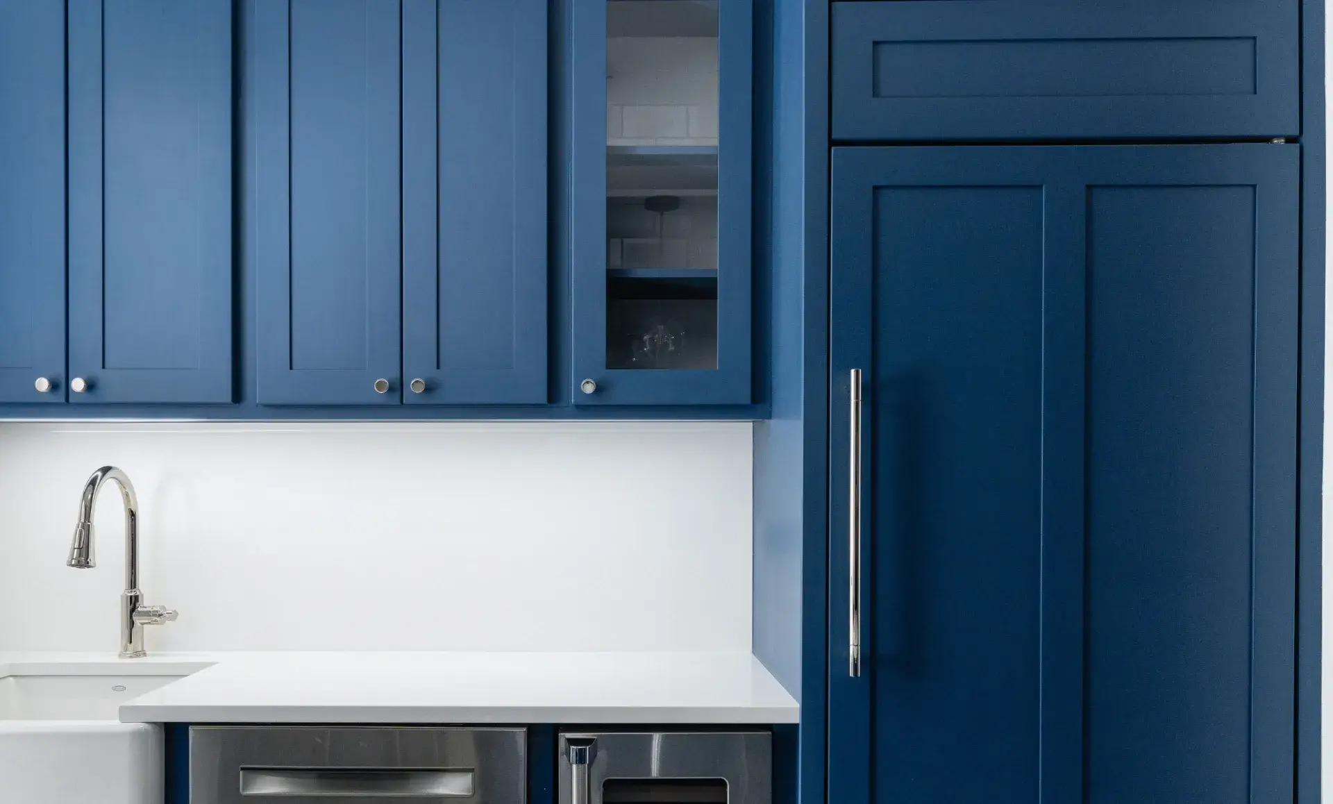 Upper East Side kitchen after renovation with geometric tiles