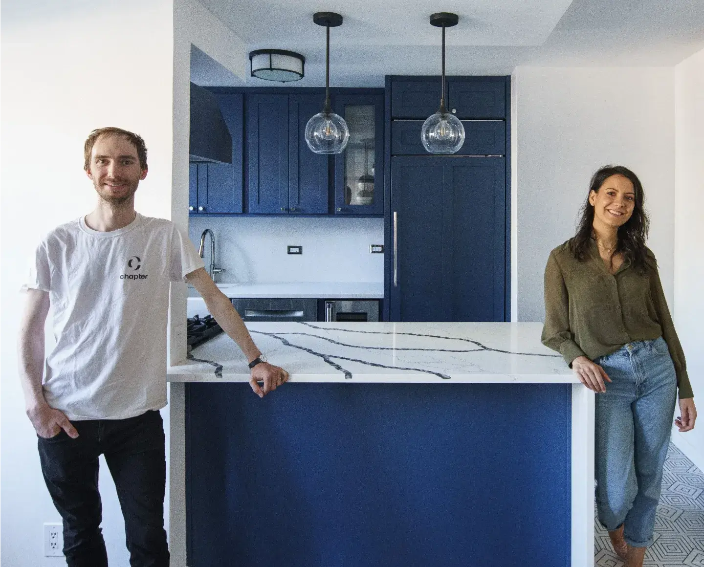 Upper East Side kitchen with full-height backsplash and custom elements